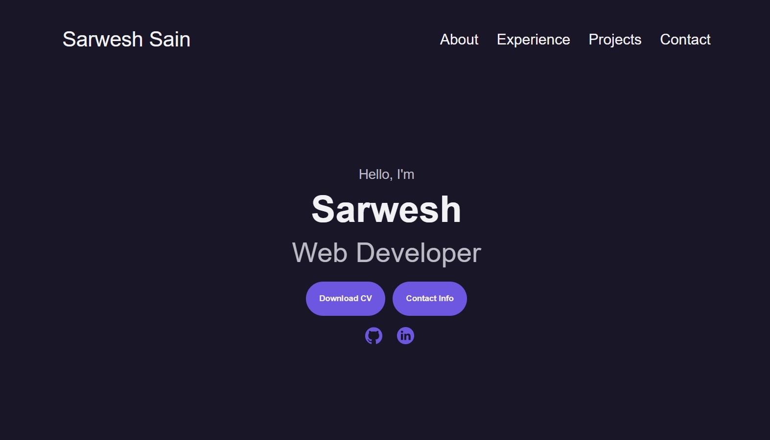 Portfolio Website Screenshot